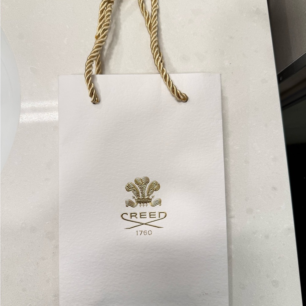 Creed Ivory and Gold Luxury Paper Bag